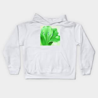 Floral Art - Green Kids Hoodie